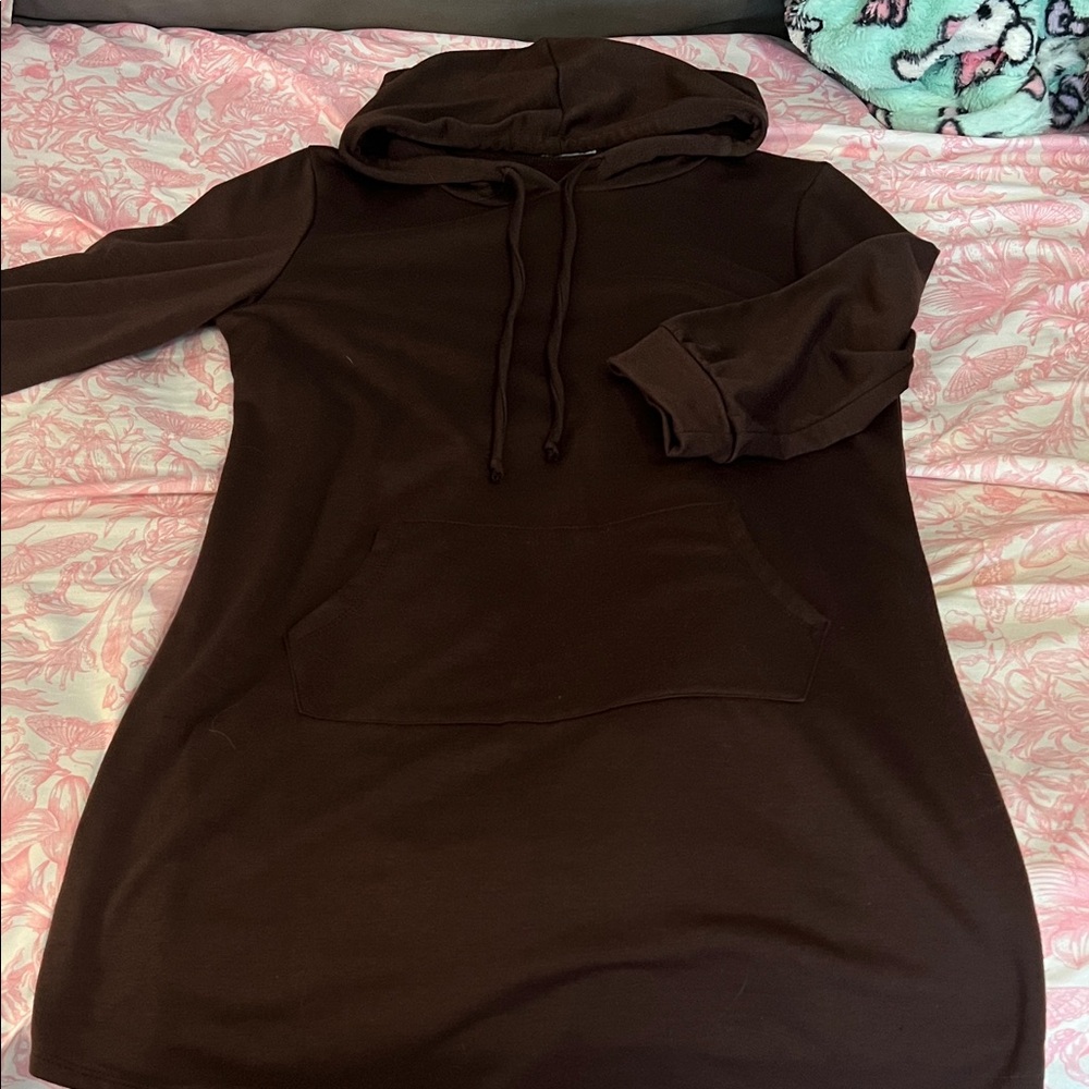 Brown Sweatshirt Dress